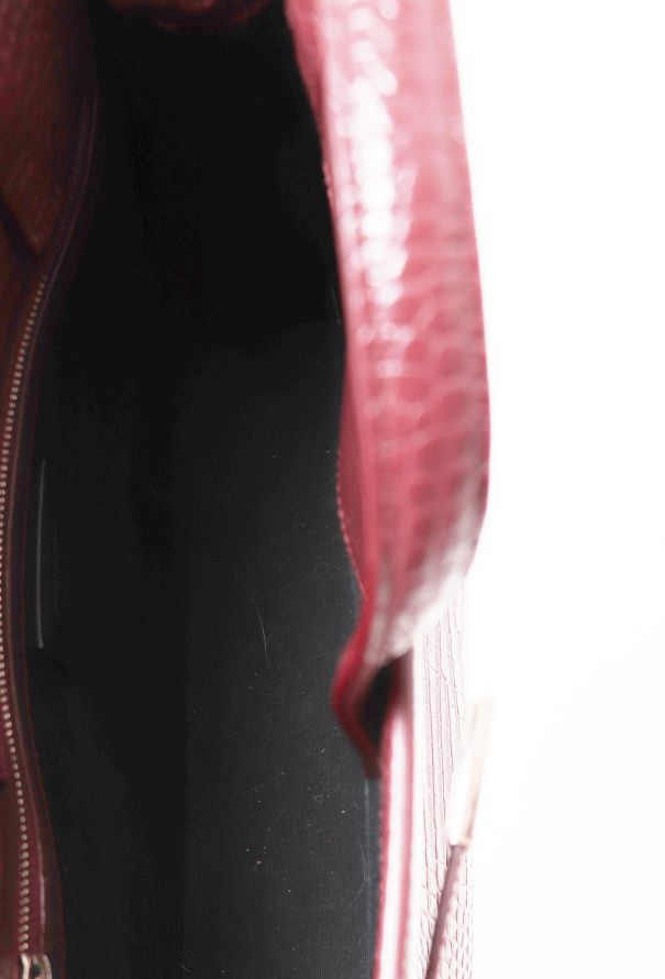 Saint Laurent Crocodile Embossed Manhattan Tote Bag - 13