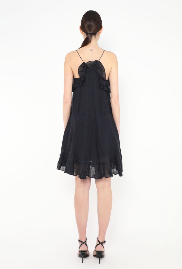 Chloé Ruffled Linen Slip Dress - 5