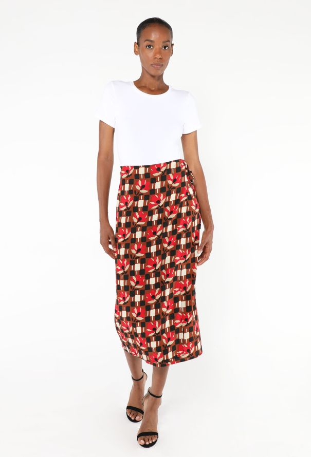 Prada S/S 2017 Graphic Wrap Skirt - 4