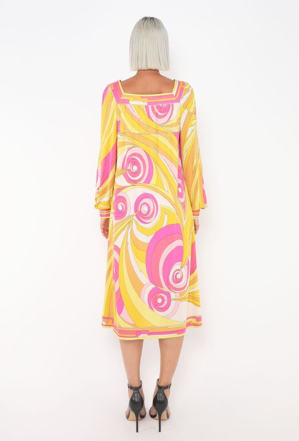 Emilio Pucci Early '70s Abstract Silk Dress - 3