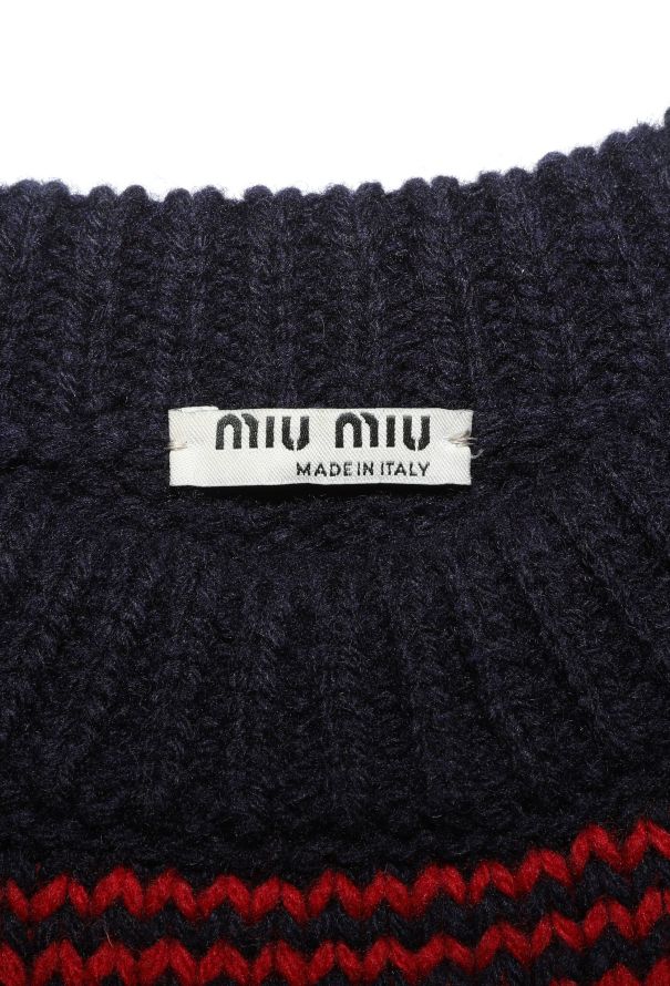 Miu Miu F/W 2015 Striped Cut-Out Sweater - 5 Miu Miu F/W 2015 Striped Cut-Out Sweater - 5