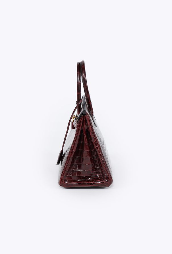 Hermès Exquisite Shiny Bordeaux Niloticus Birkin 30 - 5 Hermès Exquisite Shiny Bordeaux Niloticus Birkin 30 - 5