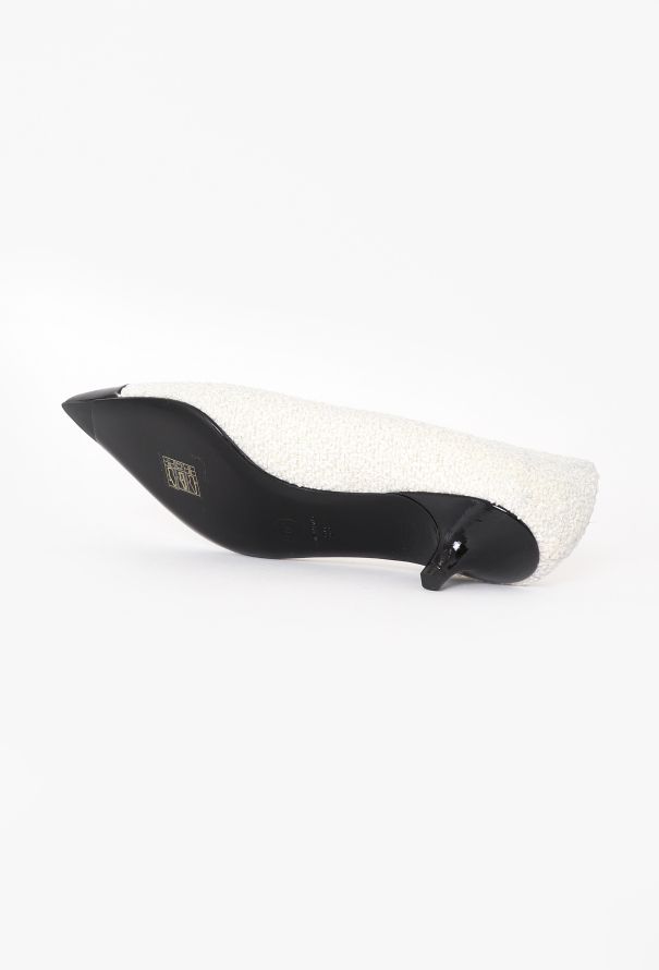 Chanel F/W 2022 Bouclé 'CC' Kitten Heels - 6 Chanel F/W 2022 Bouclé 'CC' Kitten Heels - 6