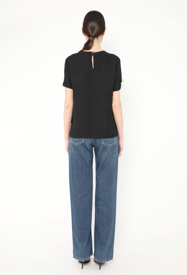 Chanel 2020 Camelia Brooch Silk Top - 3 Chanel 2020 Camelia Brooch Silk Top - 3