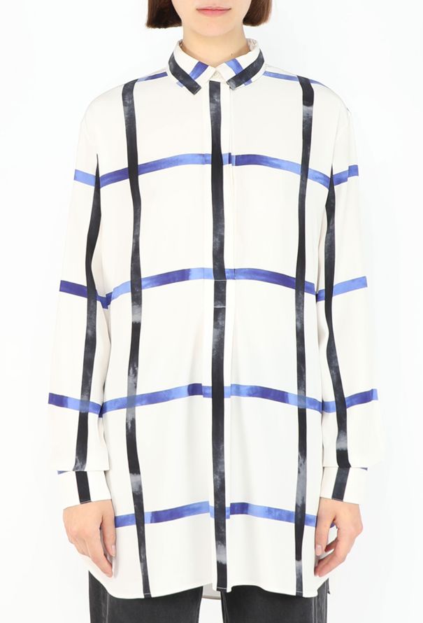 Céline Checkered Silk Tunic, Pre-Fall 2014 - 5