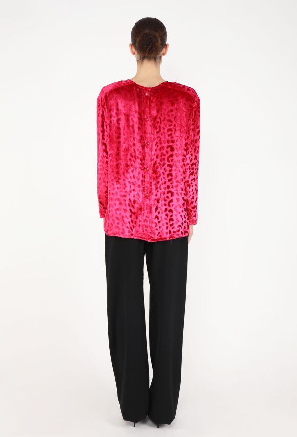 Saint Laurent Fall 1985 Dévoré Cheetah Top - 6