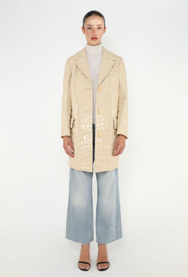 Miu Miu F/W 2015 Embossed Patent Coat - 5 Miu Miu F/W 2015 Embossed Patent Coat - 5