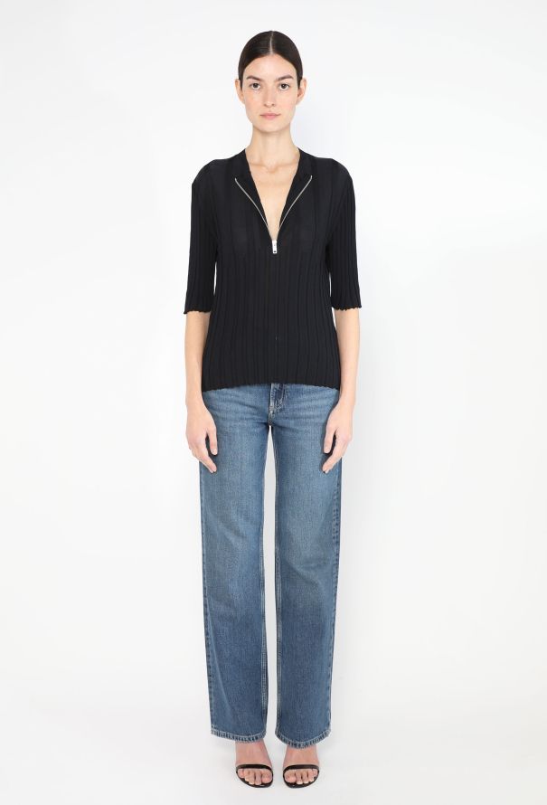 Céline 2016 Ribbed Zip Top - 2 Céline 2016 Ribbed Zip Top - 2