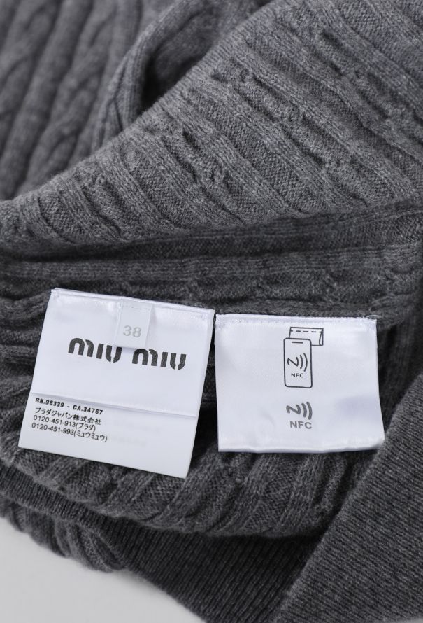 Miu Miu 2024 Cashmere Cable-Knit Cardigan - 7