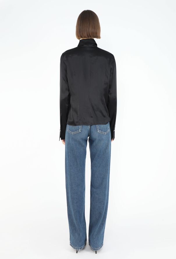 Chanel 2016 Silk Charmeuse Lavallière Blouse - 6