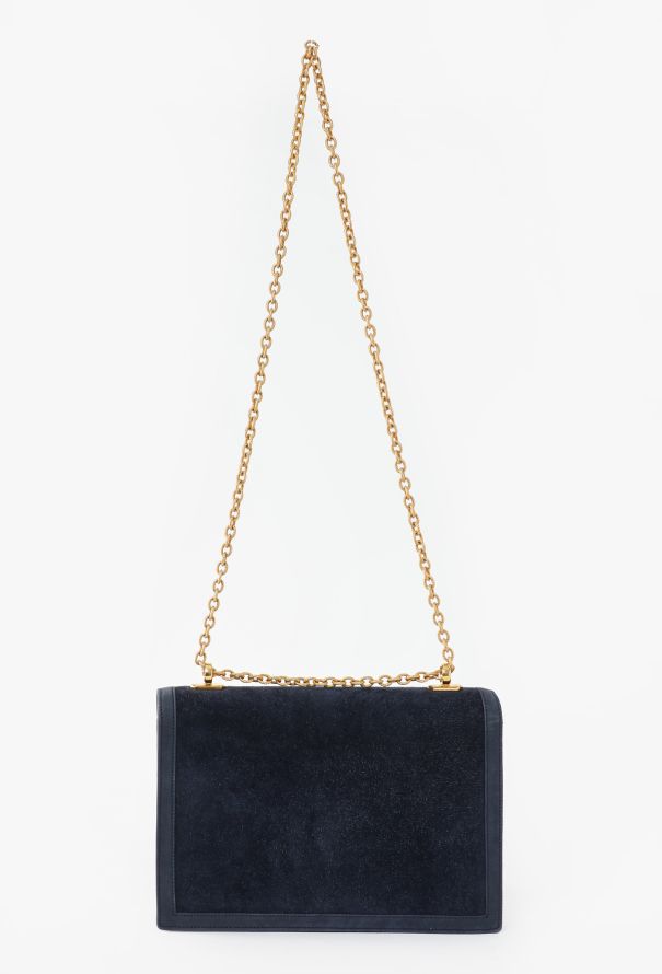 Hermès Rare '70s Bleu Marine Veau Doblis Alcazar Bag - 4