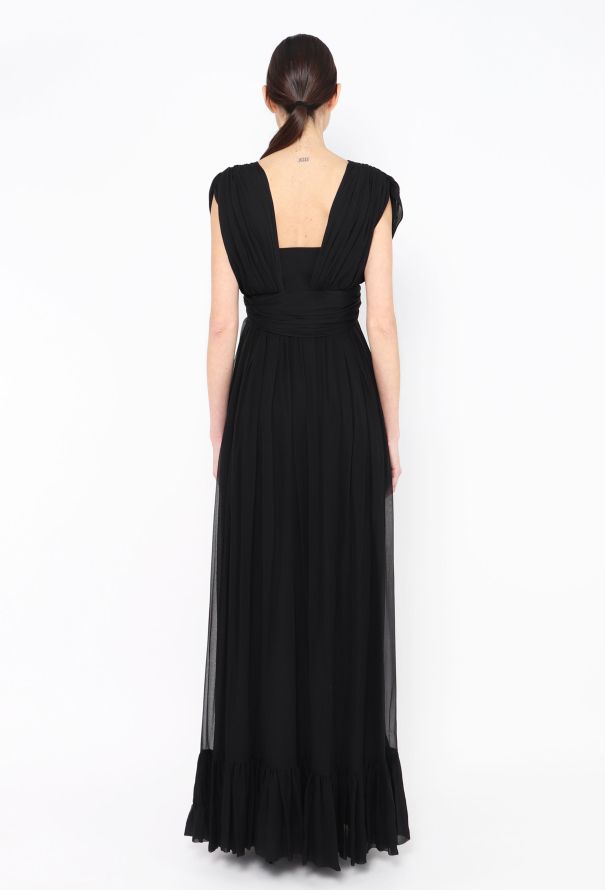 Balenciaga Edition Ruched Silk Chiffon Gown - 4 Balenciaga Edition Ruched Silk Chiffon Gown - 4