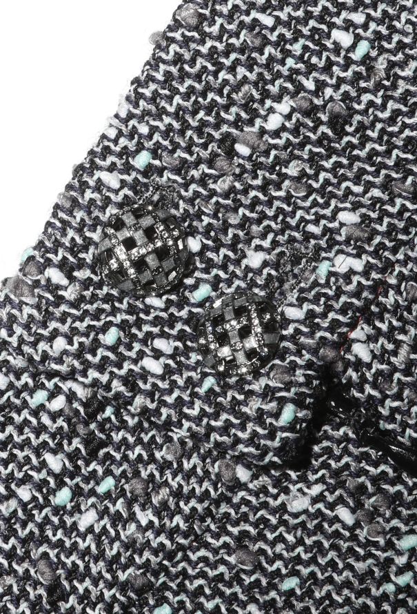 Chanel Tonal Belted 'CC' Bouclé Dress - 7