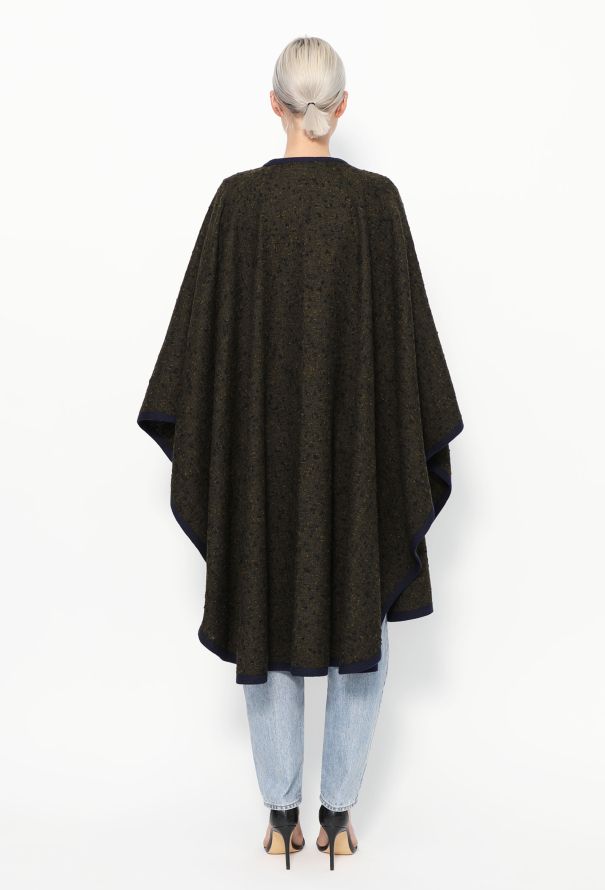 Saint Laurent RARE '70s Woven Trim Bouclé Cape - 5 Saint Laurent RARE '70s Woven Trim Bouclé Cape - 5
