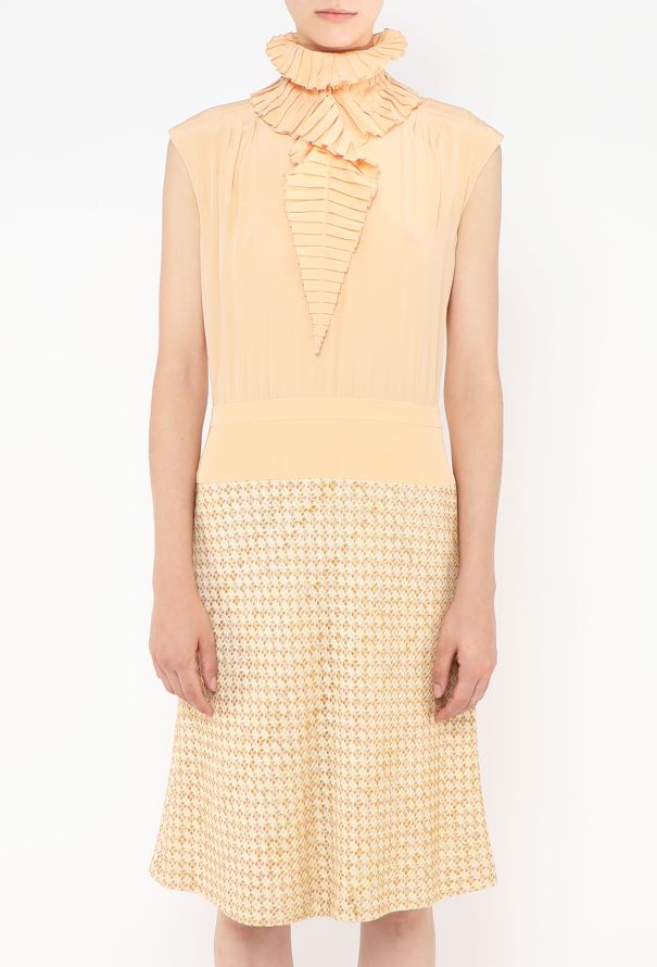 Chanel 2001 Chiffon Tweed Dress - 4 Chanel 2001 Chiffon Tweed Dress - 4