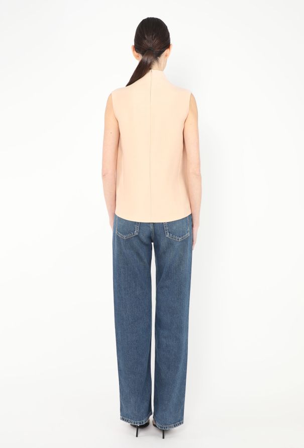 Céline Silk Piqué Mock-Neck Top - 3 Céline Silk Piqué Mock-Neck Top - 3