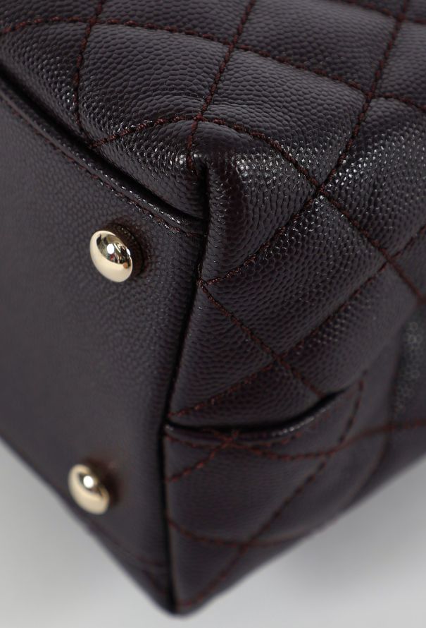 Chanel Classic Medium Dark Prune Coco Handle Flap Bag - 9