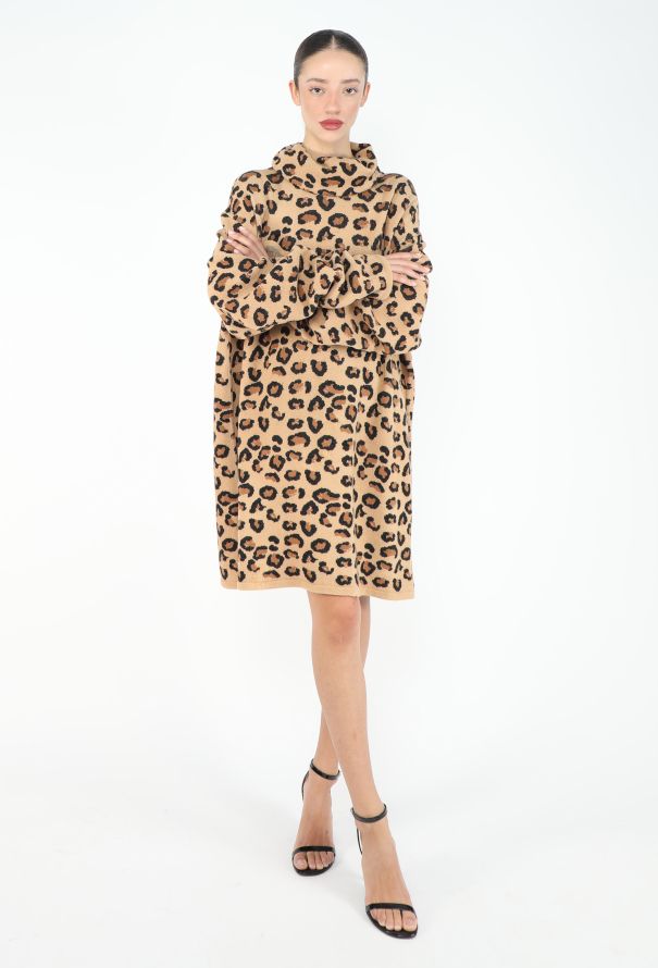 Alaïa COLLECTOR F/W 1991 Leopard Turtleneck Dress - 1