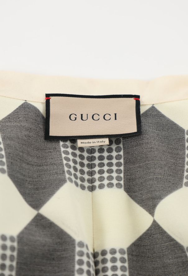 Gucci 2022 Belted Optical Maxi Dress - 5