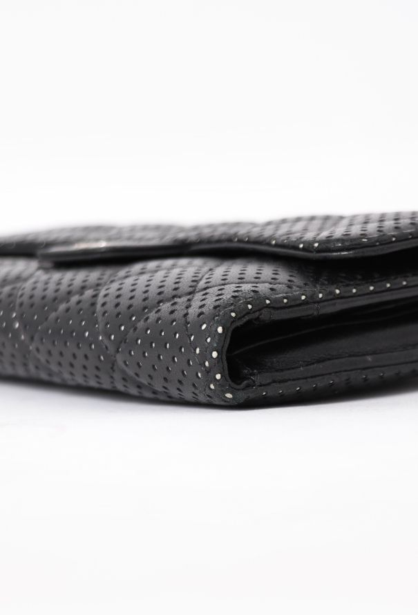 Chanel Black Perforated Flap Wallet - 9 Chanel Black Perforated Flap Wallet - 9