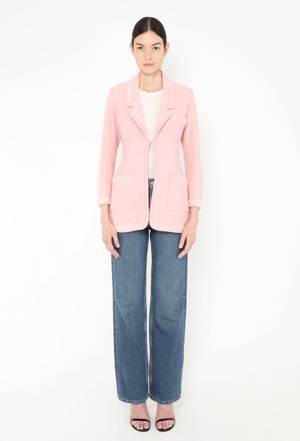 Chanel CAMPAIGN F/W 1994 Frayed Bouclé Jacket - 4 Chanel CAMPAIGN F/W 1994 Frayed Bouclé Jacket - 4