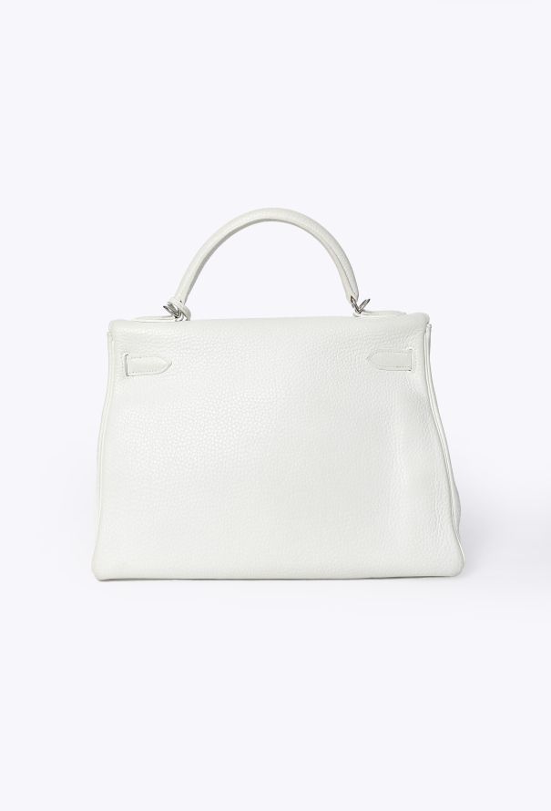 Hermès Blanc Taurillon Clémence Kelly Retourné 32 - 6