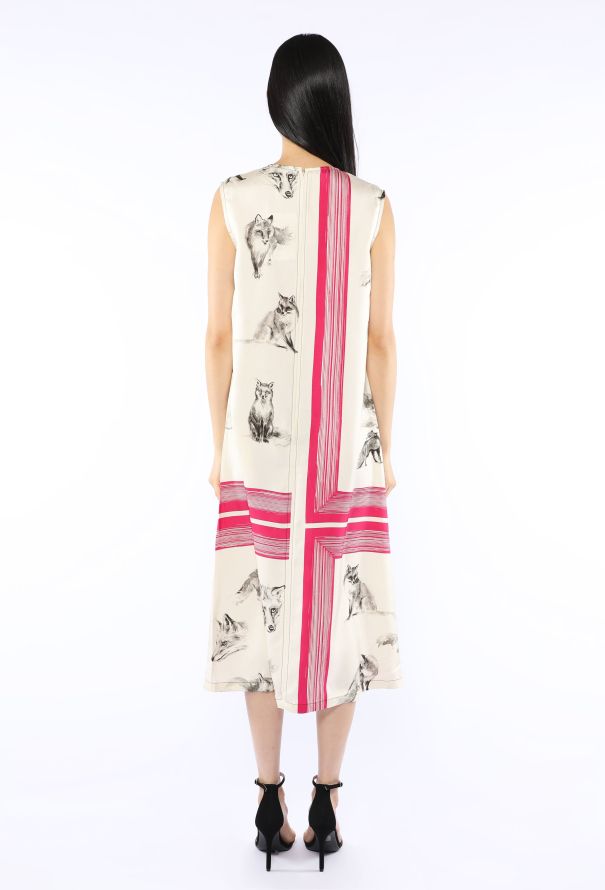 Céline Fox Print Silk Dress, 2015 - 5