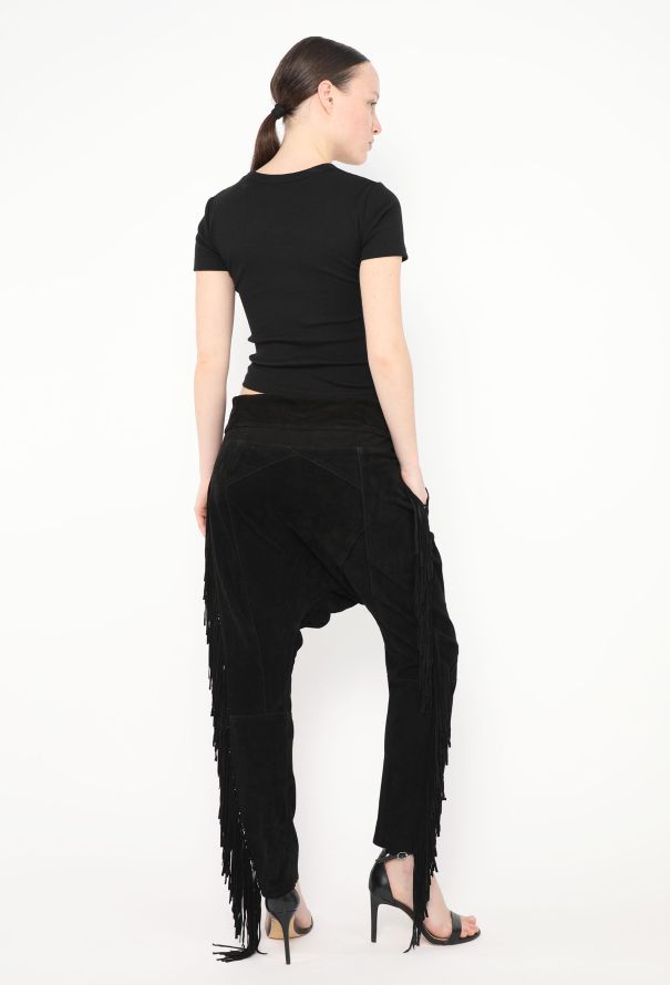 Balmain S/S 2008 Suede Fringe Harem Pants - 5 Balmain S/S 2008 Suede Fringe Harem Pants - 5