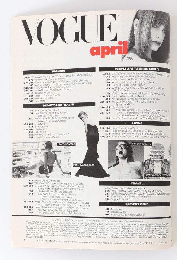 VOGUE US '80s Richard Avedon Cover Set - 6 VOGUE US '80s Richard Avedon Cover Set - 6