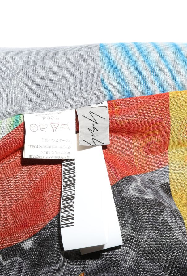 Yohji Yamamoto 1997 Graphic Mesh Overlay Dress - 6