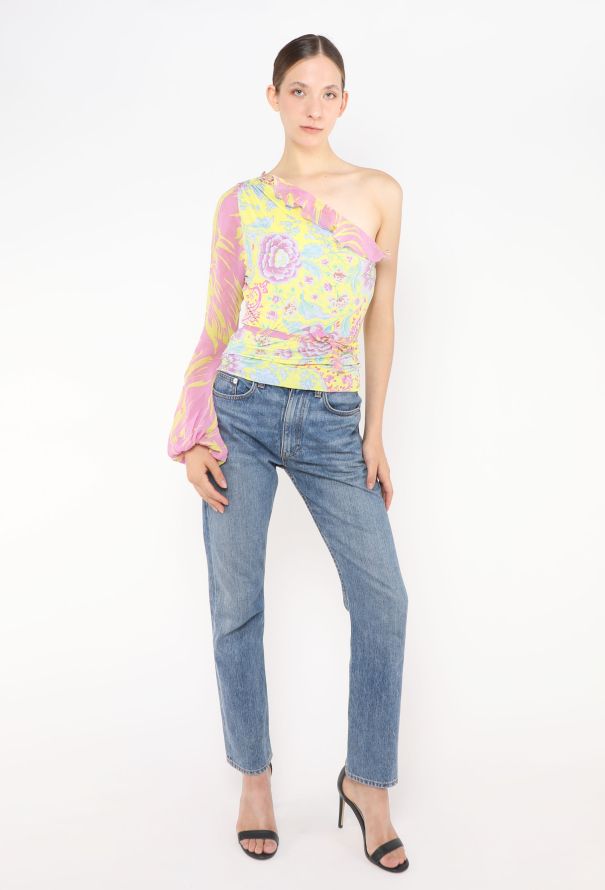 Emanuel Ungaro '90s Abstract Silk Blouse - 2