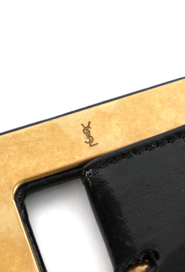 Saint Laurent Patent Leather Buckle Belt - 7