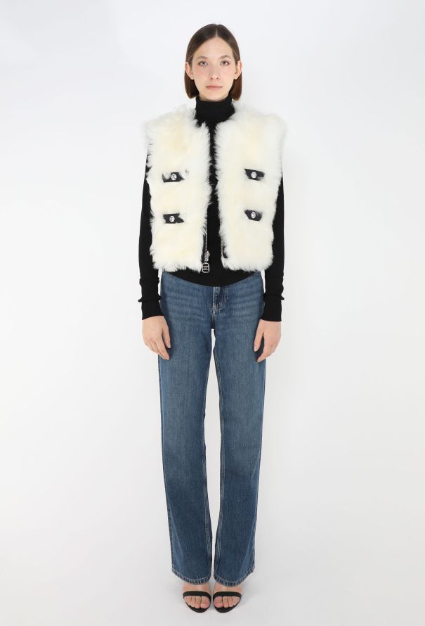 Chanel 2023 Coco Neige Reversible Shearling Vest - 8