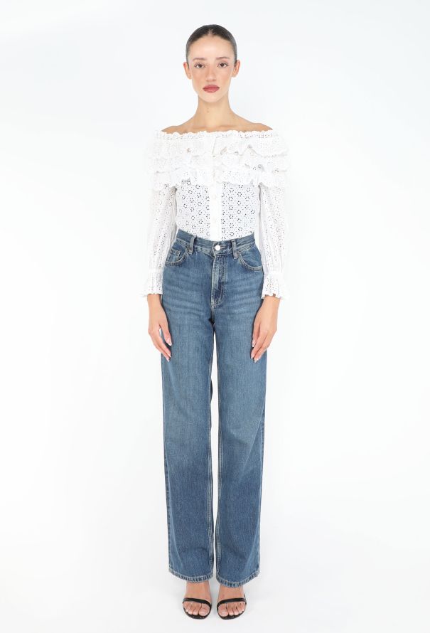 Chanel S/S 2001 Broderie Anglaise Blouse - 4