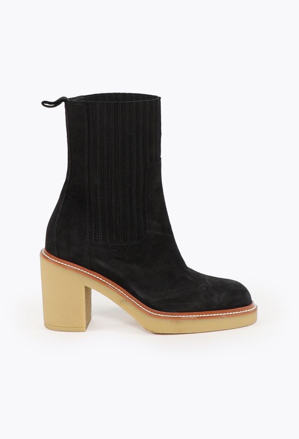 Hermès Donia 70 Suede Ankle Boots - 1