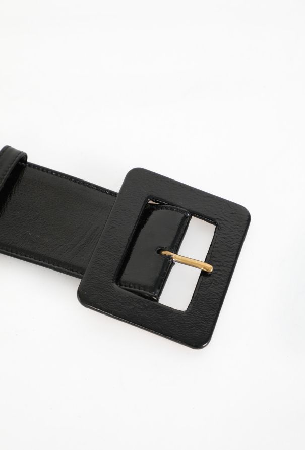 Saint Laurent Patent Leather Buckle Belt - 5