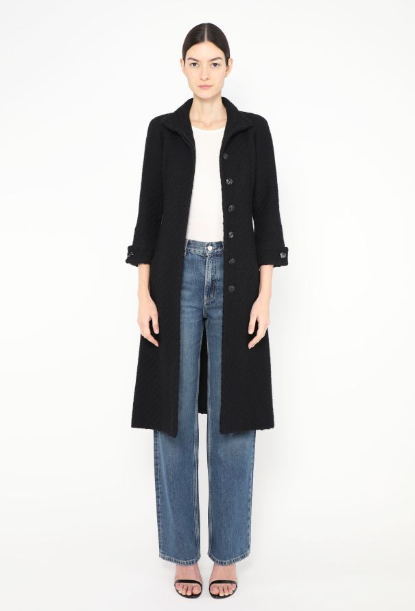 Chanel F/W 2009 Tweed High-Collar Coat - 4