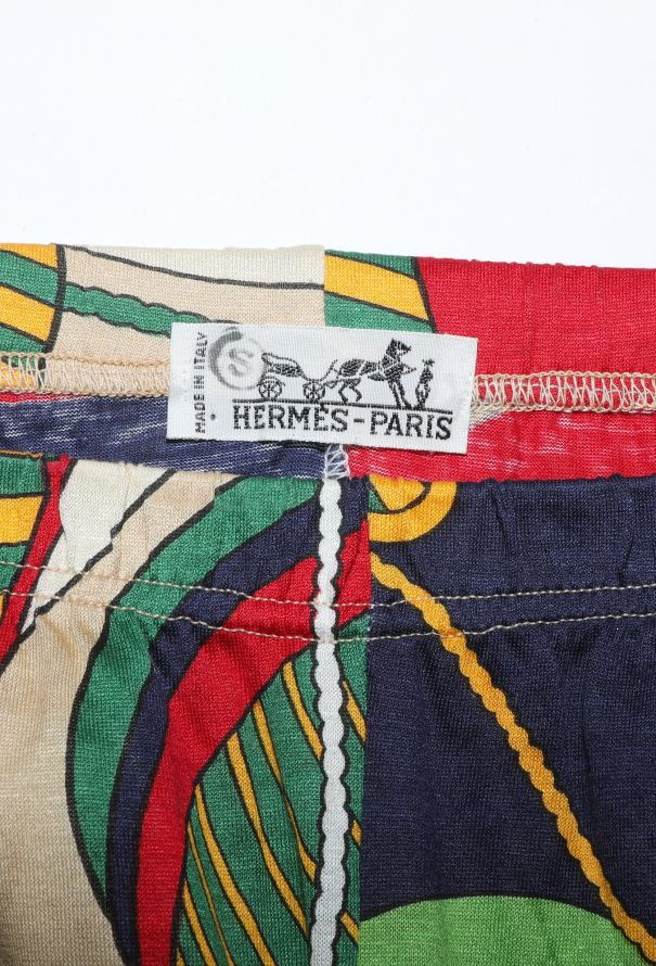 Hermès 1990 Cotton 'Thalassa' Leggings - 5