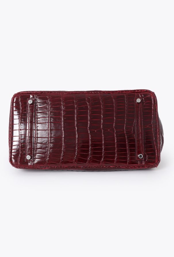 Hermès RARE 2011  Bordeaux Porosus Birkin 35 - 8 Hermès RARE 2011  Bordeaux Porosus Birkin 35 - 8