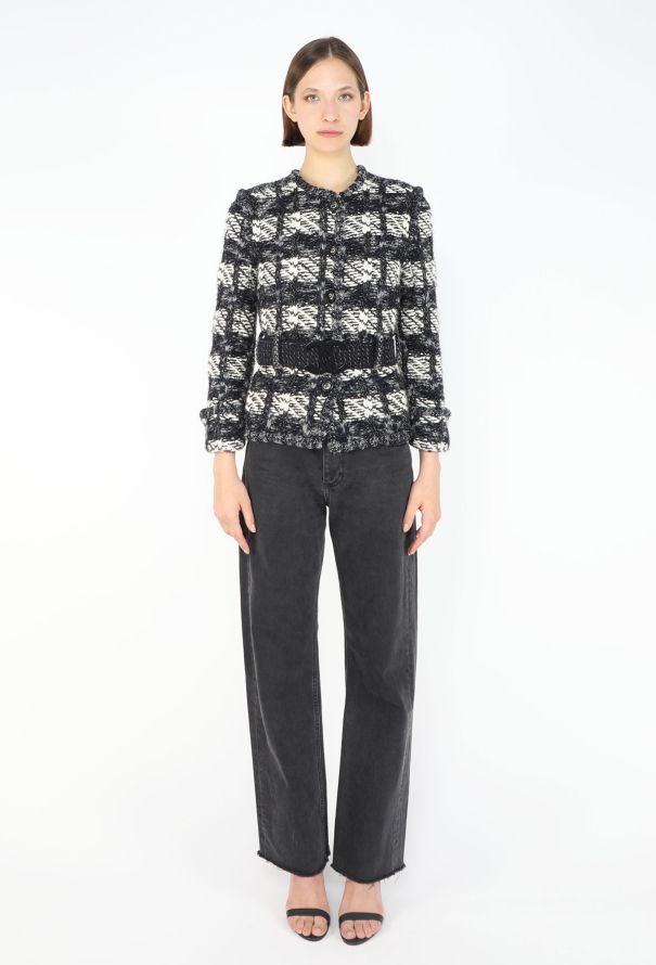 Chanel Belted Tweed 'CC' Cardigan - 5