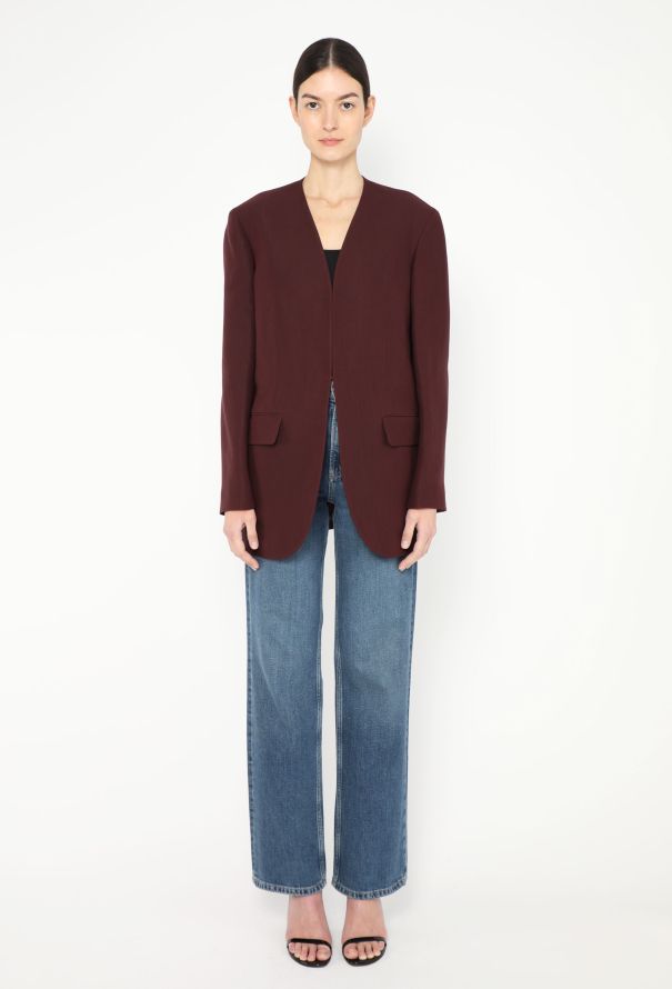 The Row F/W 2022 Fie Collarless Blazer - 3 The Row F/W 2022 Fie Collarless Blazer - 3