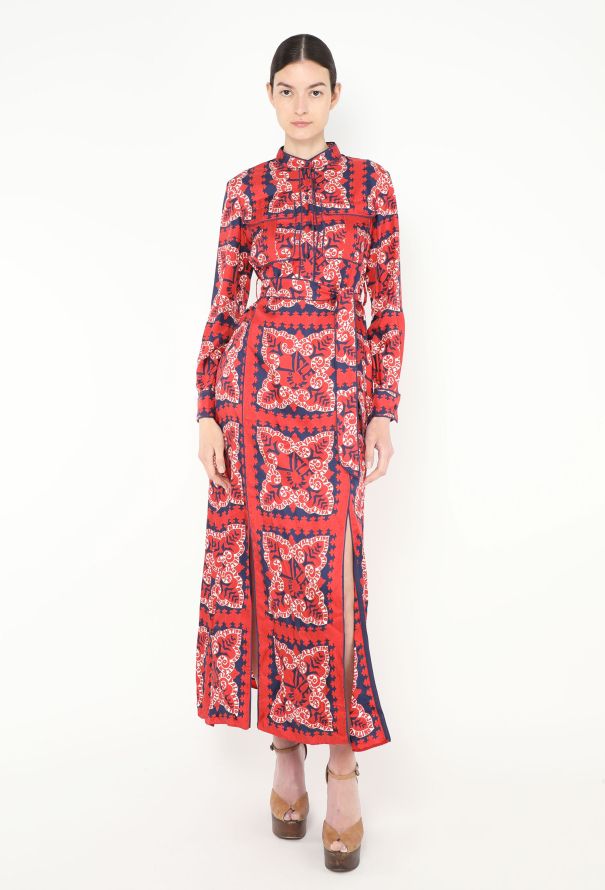 Valentino Resort 2019 Belted Silk Foulard Dress - 1
