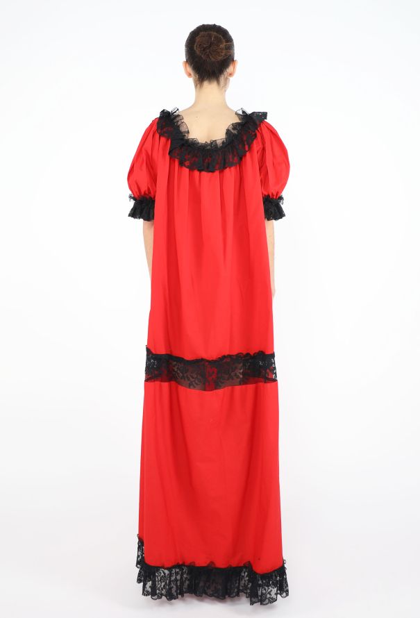 Saint Laurent STUNNING 1977 Chantilly Lace Gitane Dress - 5