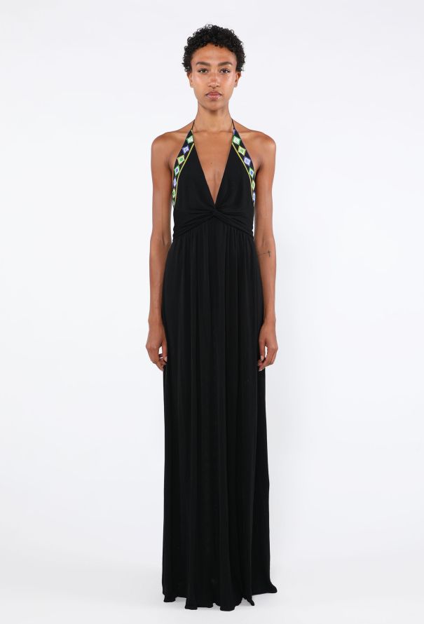 Emilio Pucci Silk Jersey Halter Gown, 2000s - 2