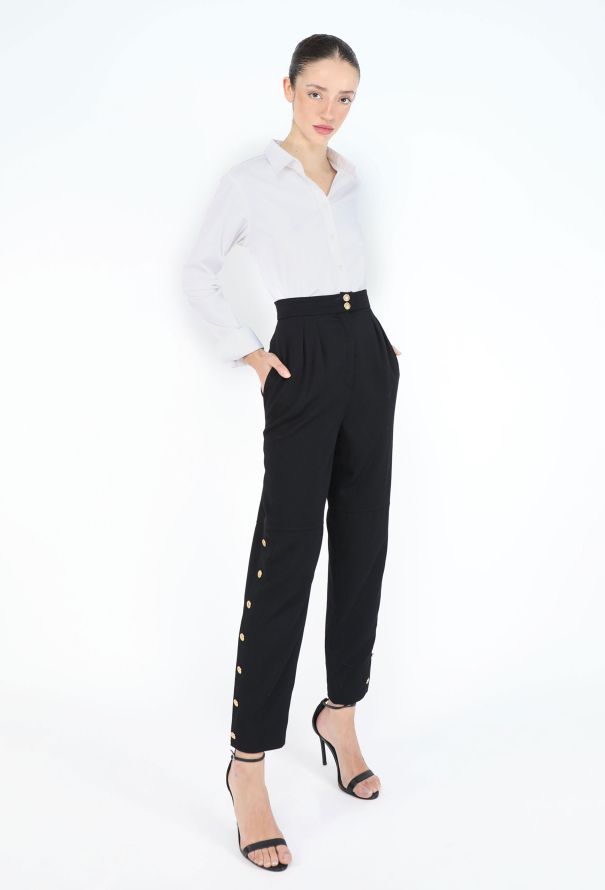 Chanel Vintage 'CC' Pleated Trousers - 1