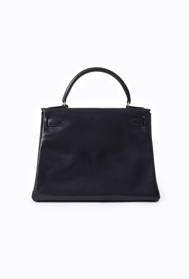 Hermès Vintage Navy Box Kelly Retourné 28, 1969 - 5