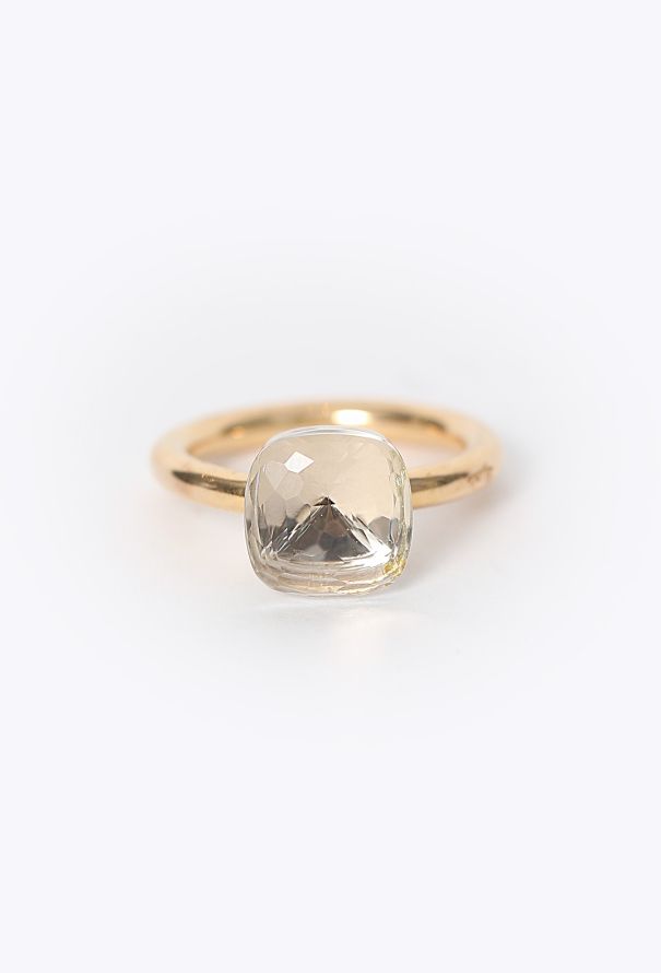 Pomellato 18K Gold &  White Topaz Nudo Classic Ring - 1