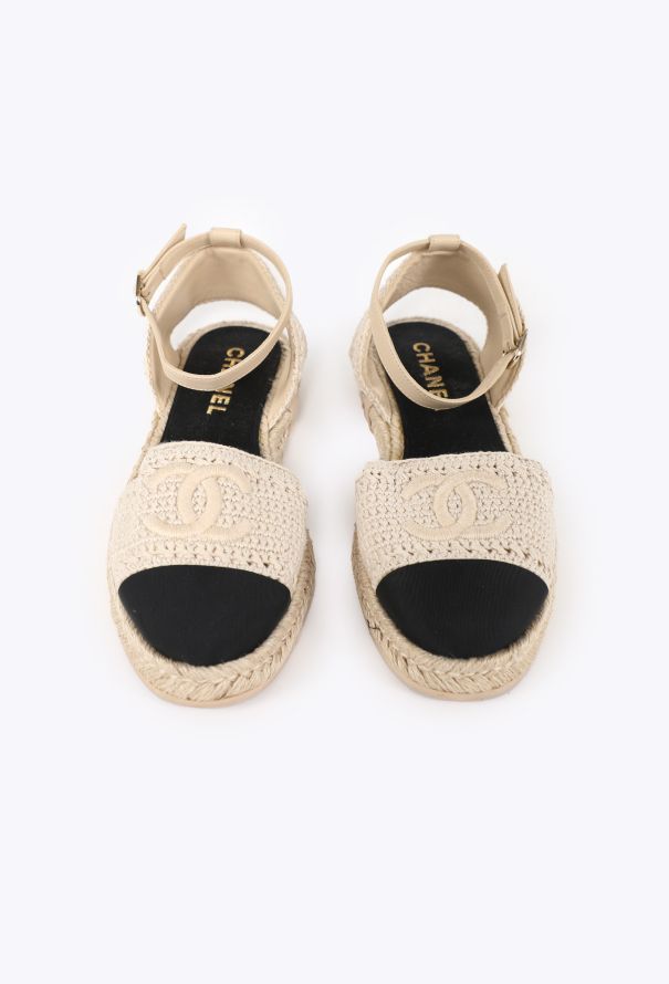 Chanel Crochet Espadrille Sandals, 2022 - 2