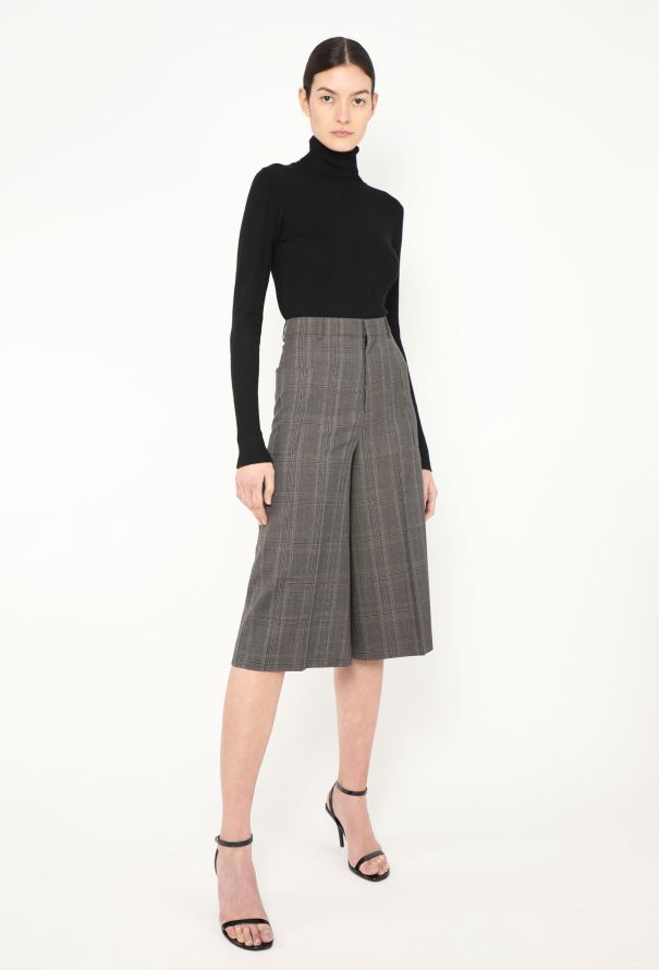 Céline 2019 Pleated Plaid Culottes - 3 Céline 2019 Pleated Plaid Culottes - 3