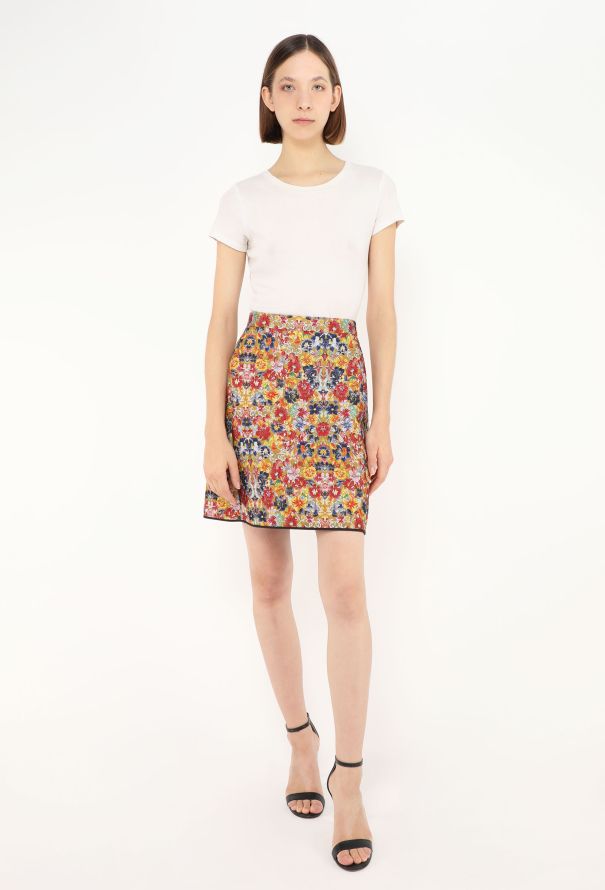 Céline Resort 2012 Floral Brocade Skirt - 4